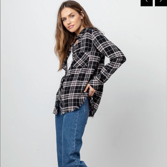 NEW • Rails • Leo Button Down Plaid Shirt Onyx Sm - Picture 1 of 8